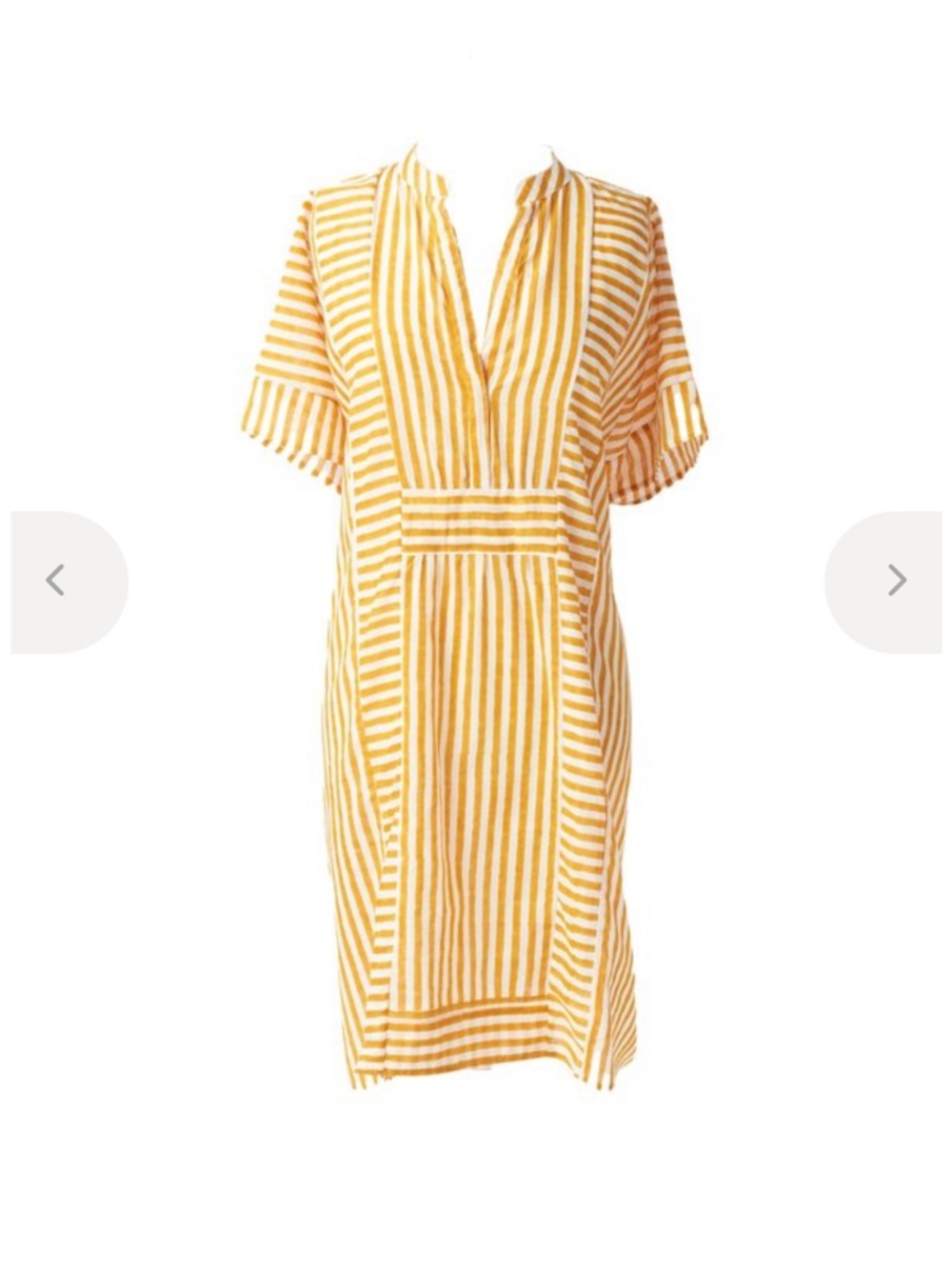 Emerson Fry Short Caftan in Marigold Stripe - Picture 2 of 6
